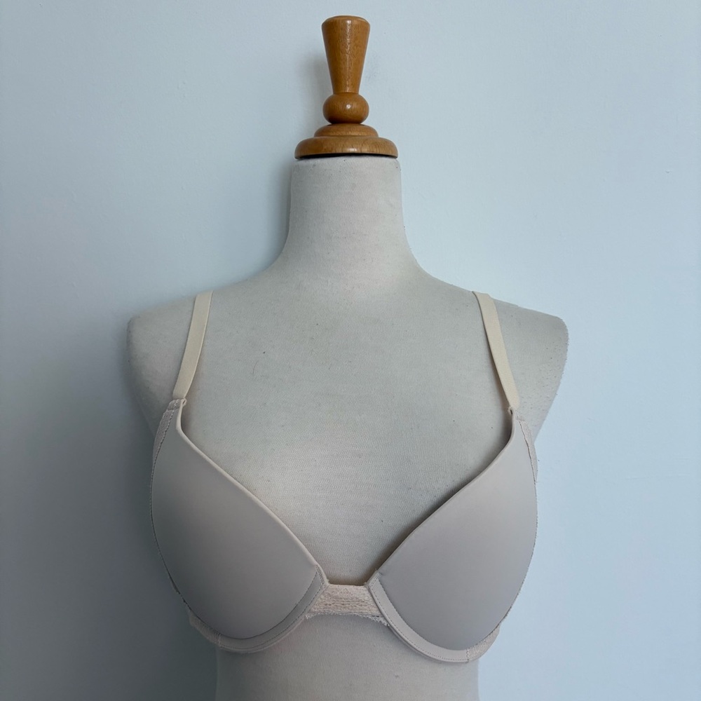 Pepper Womens Bra 38B Beige Lift Up Push Up Minimalist Lightly Lined Casual